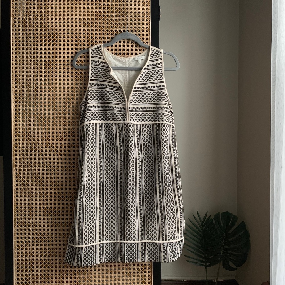 MADEWELL Tidal Wave Embroidered Shift Dress | S